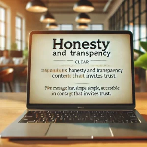 honesty and transparency in AI content